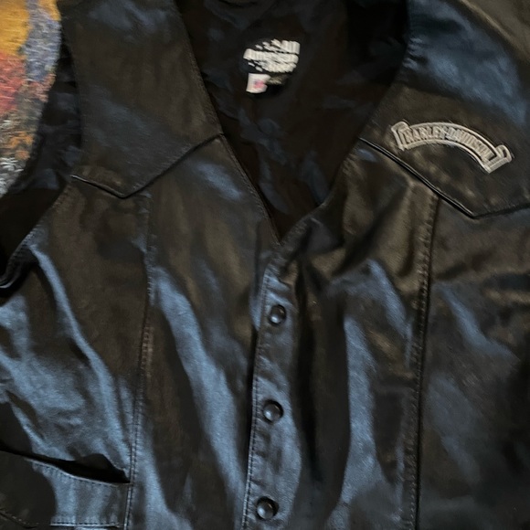 All American Rider Leather Vest Sz XXXL Harley-Davidson Patches Daytona 1994 - Picture 11 of 14